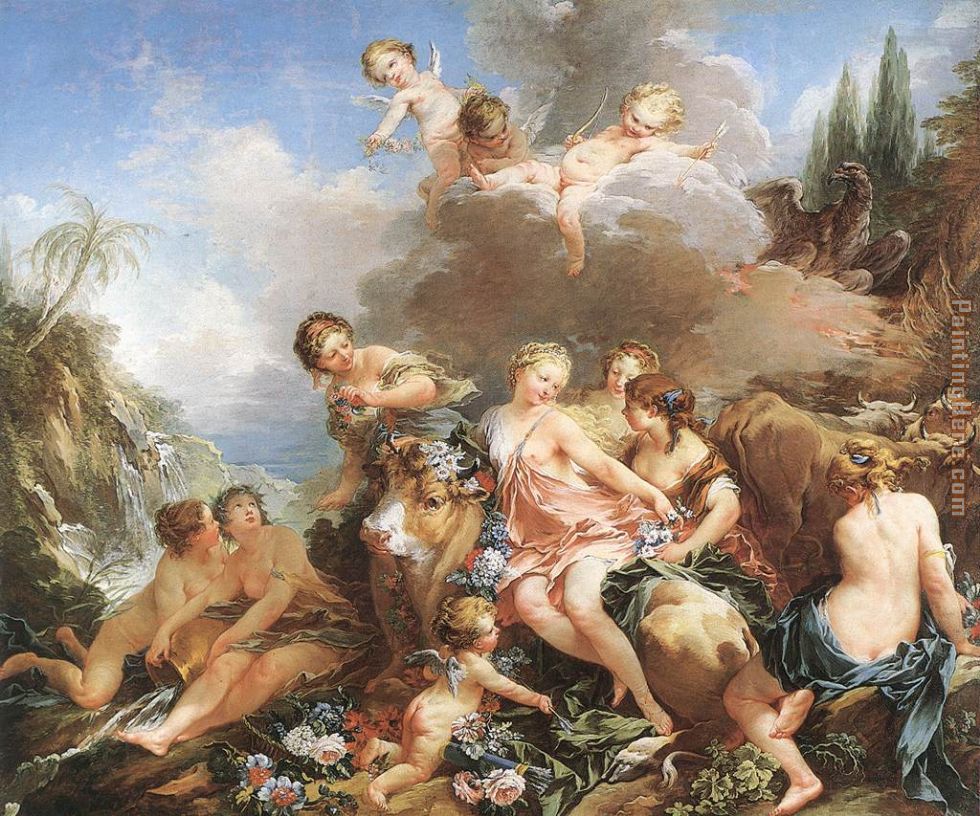 The Rape of Europa painting - Francois Boucher The Rape of Europa art painting